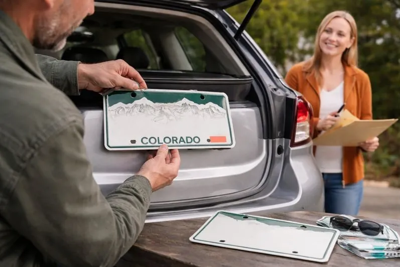 Removing Colorado license plates during a private car sale before registration transfer