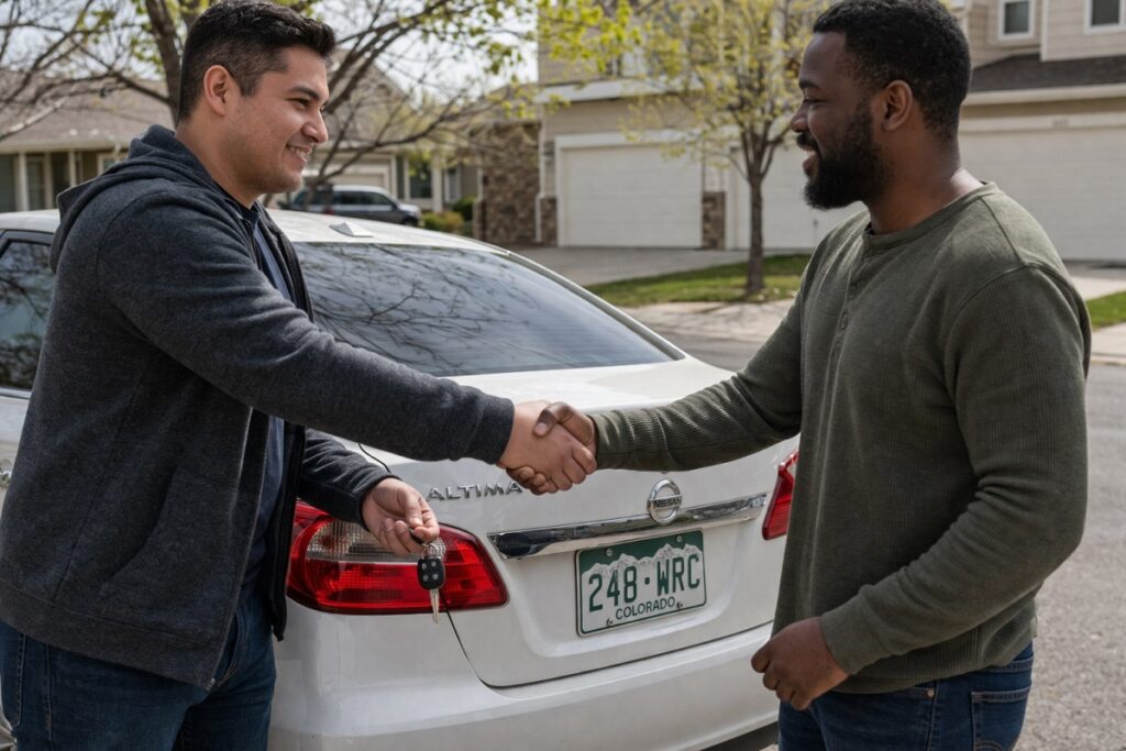 Seller forgetting to remove Colorado license plates during car sale