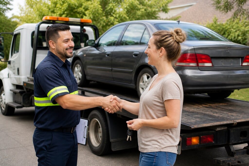Junk car buyer offering free towing and payment in Colorado