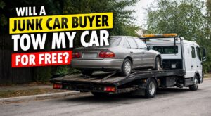 Junk car buyer towing vehicle for free in Colorado