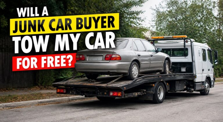 Junk car buyer towing vehicle for free in Colorado