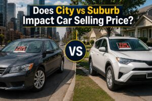 Does City vs Suburb Impact Car Selling Price with used cars for sale in city and suburban Colorado