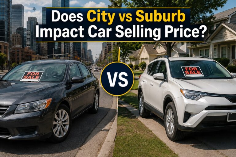 Does City vs Suburb Impact Car Selling Price with used cars for sale in city and suburban Colorado