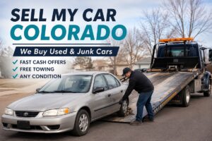 Should you sell during high gas prices with used car on tow truck in Colorado