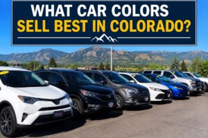 What car colors sell best in Colorado with popular used cars parked in a Colorado dealership lot.