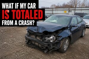 Totaled car from a crash ready to sell in Colorado