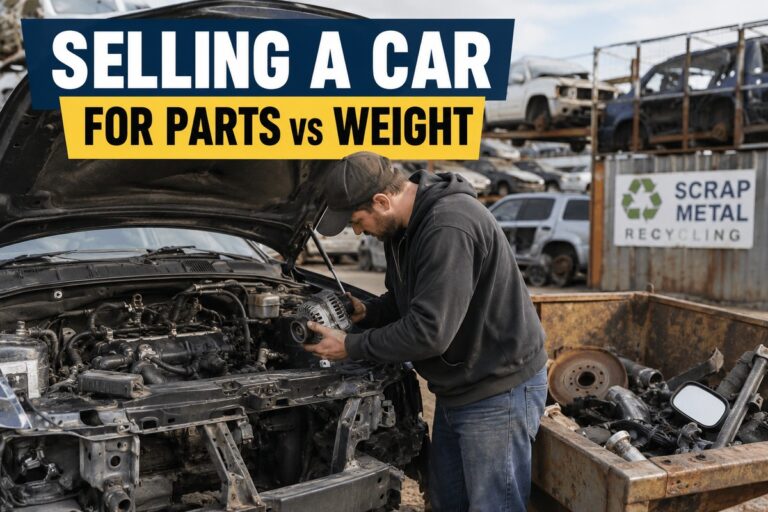 Selling a car for parts vs weight at a Colorado junk car yard